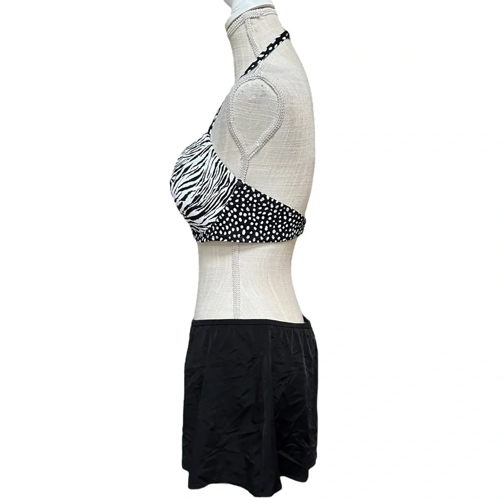 Victoria's Secrete 2pc Swimsuit‎ Bikini Top & Black Skirt Swim Bottom - Picture 2 of 15